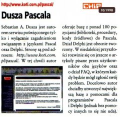 start serwisu Pascal / Delphi Programmers